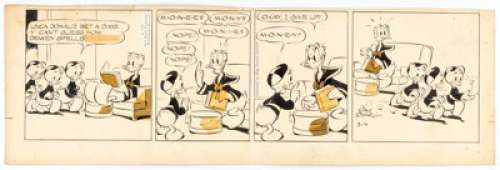 Al Taliaferro Donald Duck Daily Comic Strip Original Art dated 3-4-58 (King Features Syndicate, 1958).... | Heritage