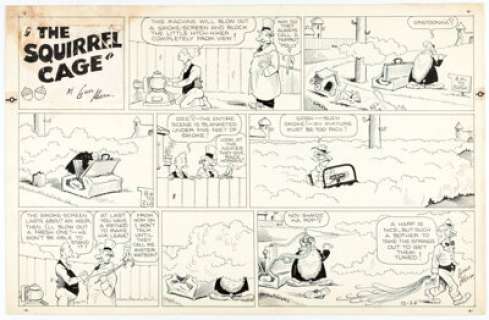 Gene Ahern The Squirrel Cage Sunday Comics Strip Original Art dated 12-26-40 (1940).... | Heritage