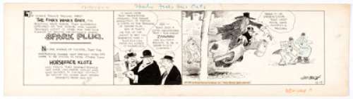 Billy DeBeck Barney Google "Spark Plug" Daily Comic Strip Original Art 12-15-28 (King Features - | Heritage