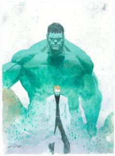 Esad Ribic - Hulk Painting Original Art (undated). Bruce Banner is overshadowed by his alter ego and co-Avenger, - | Heritage