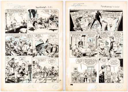 Bob Powell | Fawcett Movie Comic #8 Lash LaRue in King of the Bull Whip Partial Story Original Art Group of 18 (Fawcett, 1950). | Heritage
