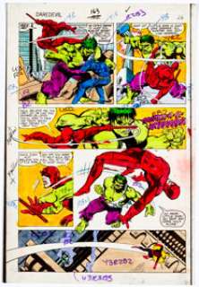 Glynis Oliver (as Glynis Wein) - Daredevil #163 Story Page 13 Production Color Guide (Marvel, 1980).