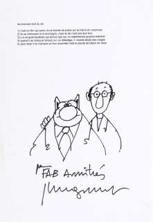 Geluck | Le Chat, illustration sur feuille au feutre… | AZ auction