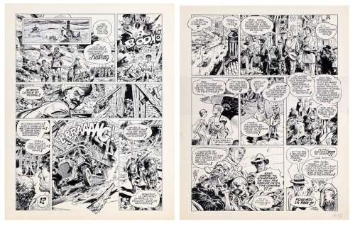 Parras | Les Inoxydables, planches n°6 et 7 à l’encre de… | AZ auction