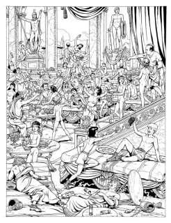 Martin | ALIX, Scène de la vie Antique . Planche 8. L’une des rares illu | Coutau Bégarie