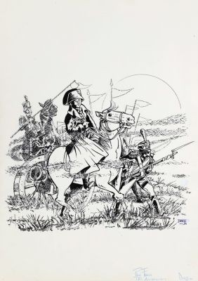 Dress | Grande illustration à l’encre de Chine, au… | AZ auction