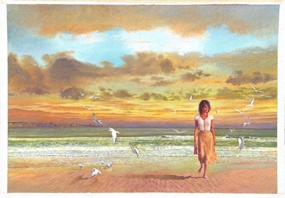 Dave Pether: Woman on the Beach Original Published Book Cover | eBay US (Buy It Now)