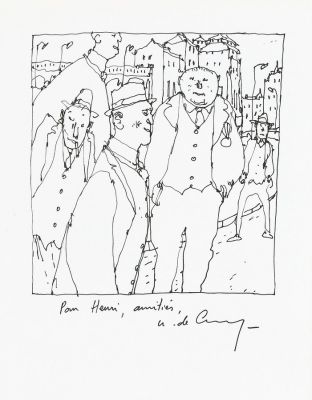 De Crécy | Lot 067 - Illustration au feutre représentant plusieurs… | AZ auction