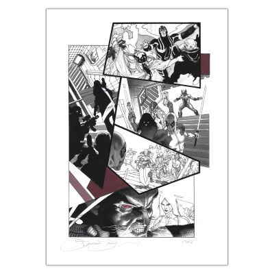 Simone Bianchi | Marvel Fear it self - Uncanny XForce #1 planche originale 17 | Achetez de l’Art