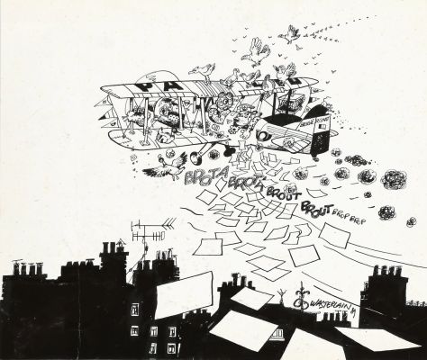 Wasterlain | Lot 606 - Cravate, illustration à l’encre de Chine… | AZ auction