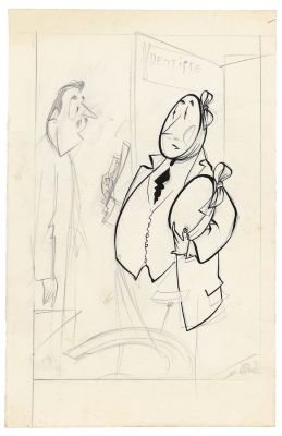 Sempé | Lot 090 - Illustration à l’encre de Chine et à la mine de… | AZ auction