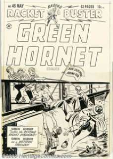 Al Avison - Original Cover Art for Green Hornet #45 (Harvey, 1949). The third-from-the-last issue of this popular - | Heritage