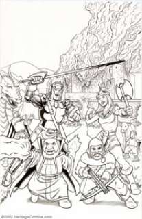 Brendon and Brian Fraim - Original Cover Art for Knights of the Dinner Table: Illustrated Trade Paperback (Kenzer -