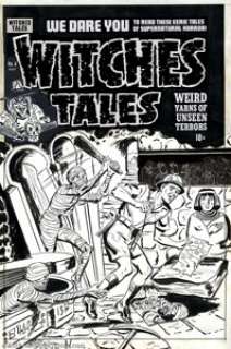 Al Avison - Original Cover Art for Witches Tales #4 (Harvey, 1951). This hapless archaeologist seems surprised - | Heritage