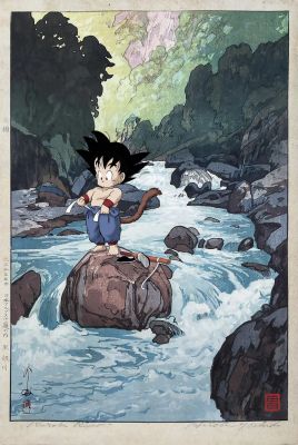 Son Goku at Kurobe River 黒部川 | Corner4art