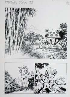 Huescar (José De) - HUESCAR Â« Captain York Â». Encre de Chine noire pour une planche parue