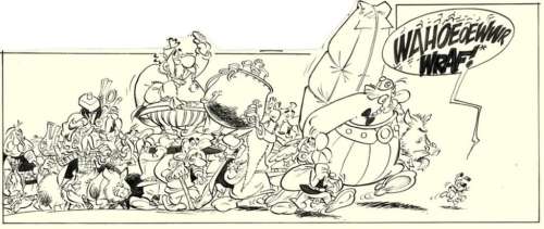 Uderzo (Studios). Illustration originale Astérix | BDEnchères