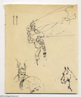 Frank Frazetta - "Flash" Sketch Original Art (undated). Pen and ink doodles of Flash Gordon, Buck - | Heritage