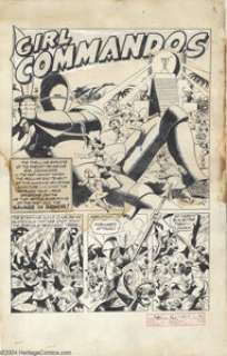Arturo Cazeneuva (attributed) - All-New Comics #11, pages 1-7 Girl Commando story "Savage in Armor" - | Heritage