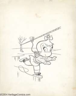 Warren Kremer - Little Audrey #40 Original Cover Art (Harvey, 1955). She wasn’t as big as Little Lotta or as - | Heritage