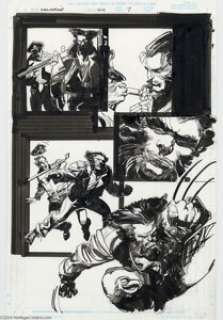 Denys Cowan and Bill Sienkiewicz - Wolverine #127, page 7 Original Art (Marvel, 1998). Bill Sienkiewicz’s inks add - | Heritage