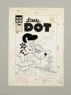Warren Kremer - Little Dot #28 Cover Original Art (Harvey, 1957). All hail Little Dot and her spherical world-view - | Heritage