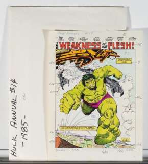 Marvel Incredible Hulk Annual #14 Comp Color Guide | Bruneau & Co. Auctioneers