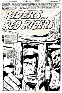 Jack Kirby D. Bruce Berry - Kamandi #37 P 12 Splash (Kamandi Captured & Behind Bars in a New World!) 1975