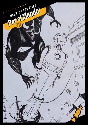 Iron Man and Venom in Eiffel tower, Paris, France – KRUNCH | NRisso Art