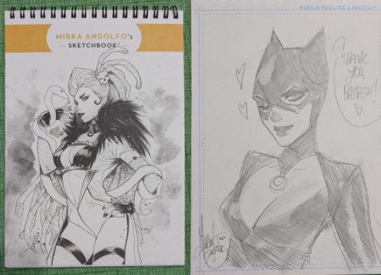Mirka Andolfo’s Sketchbook #4 w/ Original Signed Catwoman Sketch Art | eBay US (Buy It Now)