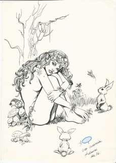 Arduini, Lucia - original sketch "Elfa Suadente" (1984) | Catawiki