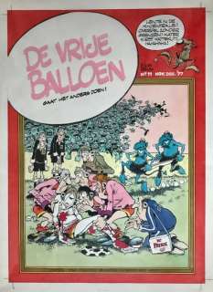 Haasteren, Jan van - Original cover illustration - De Vrije Balloen no. 11 Nov/Dec 1977 | Catawiki