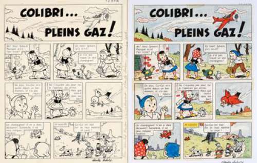 DUBOIS, Claude (Né en... - Lot 132 - Colibri... Pleins Gaz! (Sylvain et Sylvette), planches...