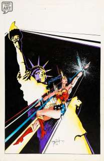 Craig Hamilton - Wonder Woman Liberty Illustration - 1989