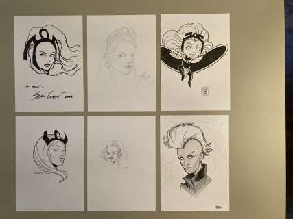 6 Storm head sketches - Chen, Raney, Henry + more