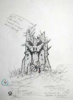 DRUILLET Philippe La tour Illustration pour la série tv Les Rois maudits, dont... | Vermot et Associés