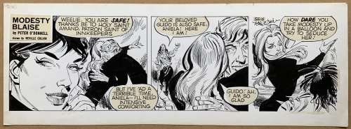 MODESTY BLAISE (1982) - ORIGINAL ARTWORK by NEVILLE COLVIN - This is the original art used for an | Excalibur Auctions