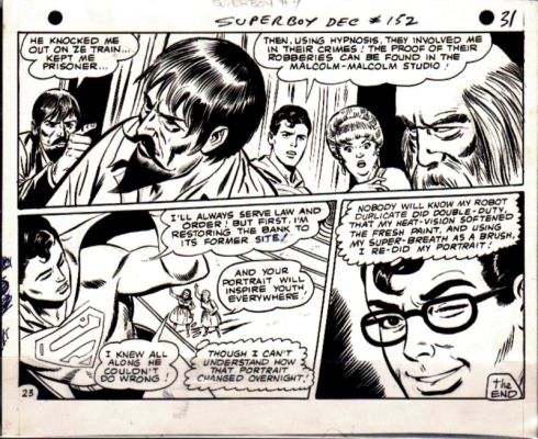 Bob Brown, Mike Esposito | Superboy #152 P 23 (Last Page of Story, Superboy Wink!) 1968 | Romitaman