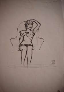 Manara, Milo - femme dans un fauteuil | Catawiki