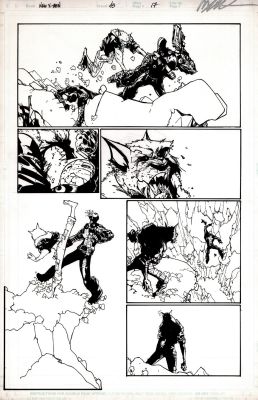 Humberto Ramos | New X-Men #45 P 17 (Wolfsbane Kicks Ass!) 2008 | Romitaman