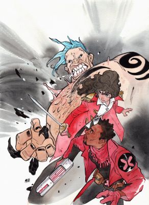 Peach Momoko | Marauders #9 Mixed Media Cover (Bishop, Kitty Pryde & Daken in Great Poses!) 2022 | Romitaman