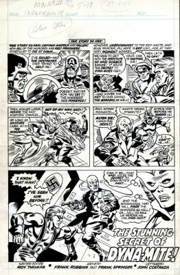 Steve Stiles | Mighty World of Marvel #310 Splash (Captain America, Spitfire, Dyna-Mite All Battle Nazis!) | Romitaman