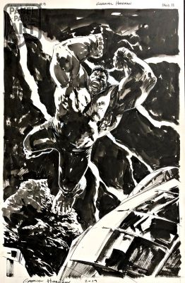 Gabriel Hardman | Savage Hulk 6 Page 11 Splash | Panel Page Art