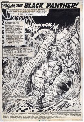 Billy Graham | Jungle Action 14 Splash (Black Panther) | Panel Page Art