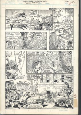 Don Lomax | Don Lomax Black Flame Art - Mystical Quest And Police Shootout Issue Starslayer # 28 Page 4 | Koch Comic Art
