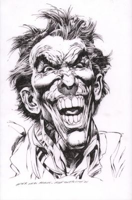 Mike Gustovich | Laughing Joker Bust Commission - After Neal Adams - Signed - 2024 | Anthony’s Comic Book Art