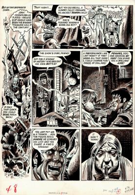 Tom Sutton | Vampirella #14 P 4 (Stunning Wash Tone Early Bronze Age Last Pg Death Scene with Vampi Drawn!) 1971 | Romitaman