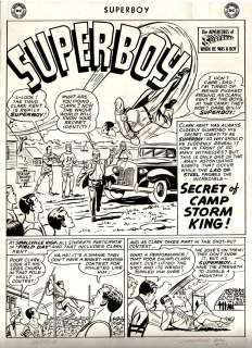 George Papp - superboy #117 p 1 splash (large art) 1964