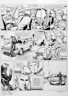 GUERINEAU, Richard (... - Lot 169 - Le Chant des Stryges, planche 7. Encre de Chine sur...