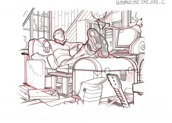 David Lafuente | Ultimate Spider-Man #12 P.12/13C | The Green Room